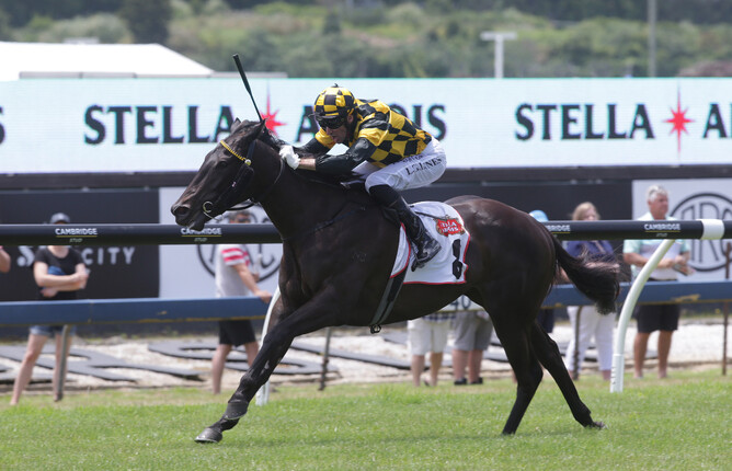 Taroni on her way to winning at Ellerslie. Photo: Trish Dunell